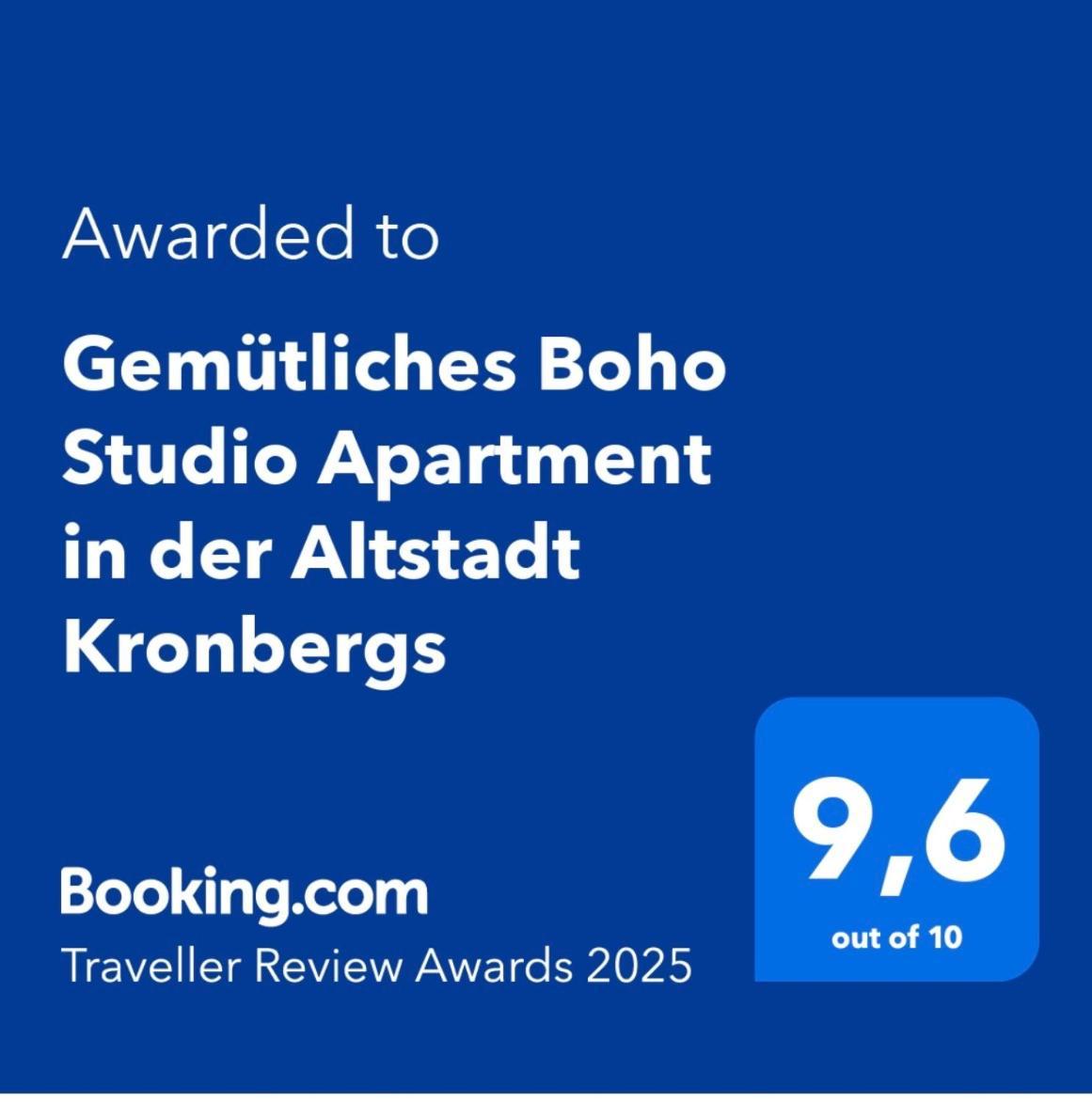 Gemuetliches Boho Studio Apartment In Der Altstadt Kronbergs 陶努斯山区克龙贝格 外观 照片